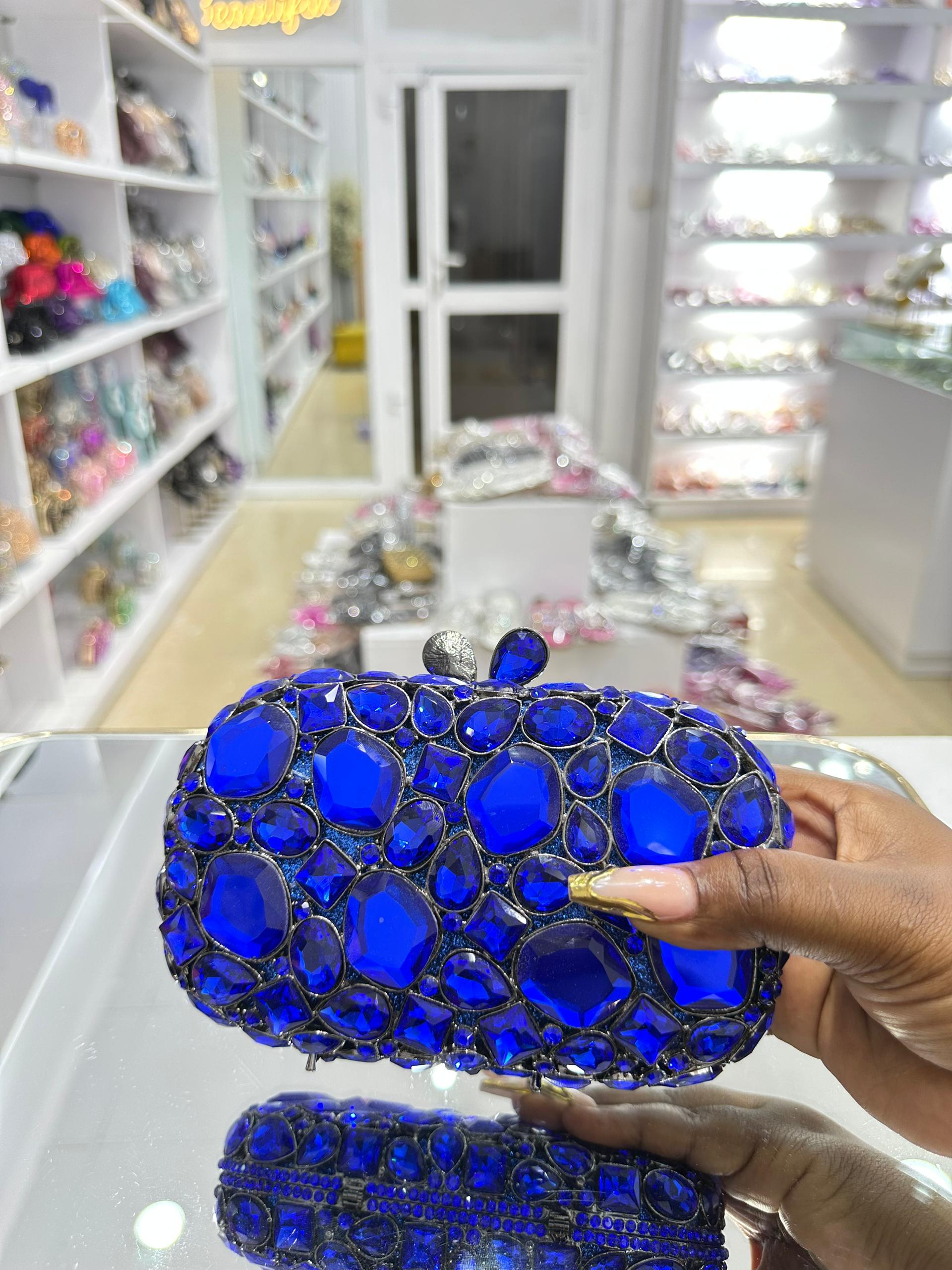 Full Stone Royal Blue Purse