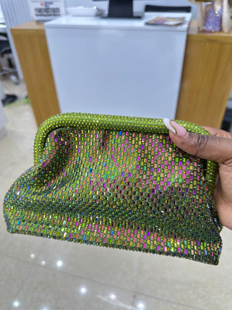 Sparkling Olive Purse